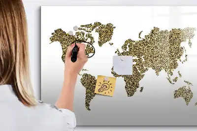Quadro magnético para desenhar mapa-múndi