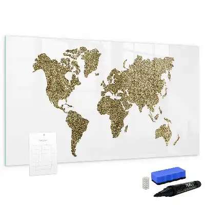 Quadro magnético para desenhar mapa-múndi