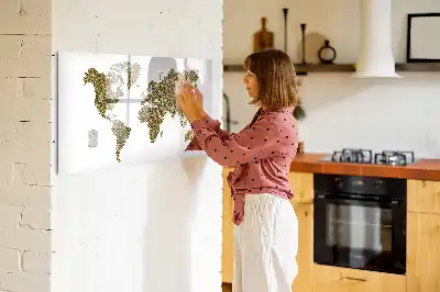 Quadro magnético para desenhar mapa-múndi