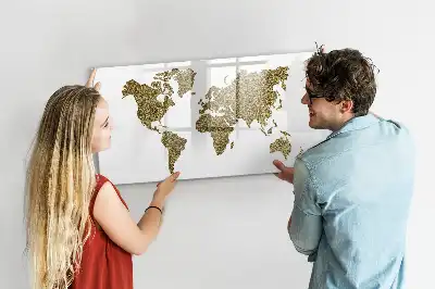 Quadro magnético para desenhar mapa-múndi