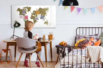 Quadro magnético para desenhar mapa-múndi