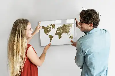 Quadro magnético para desenhar mapa-múndi