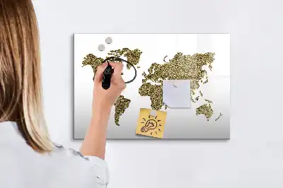 Quadro magnético para desenhar mapa-múndi