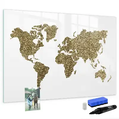 Quadro magnético para desenhar mapa-múndi