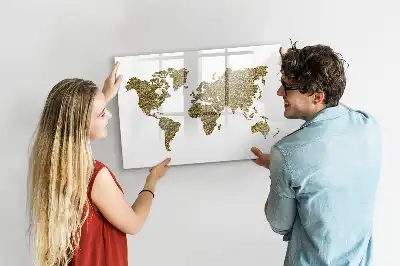 Quadro magnético para desenhar mapa-múndi