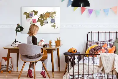Quadro magnético para desenhar mapa-múndi