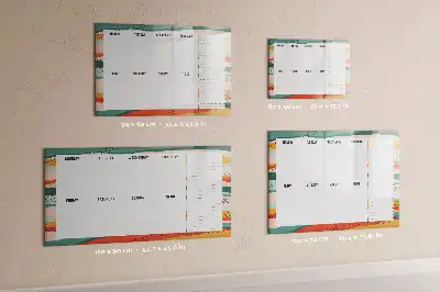 Quadro magnético para desenho planner semanal retrô