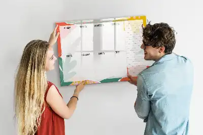 Quadro magnético para escrever planner semanal simples
