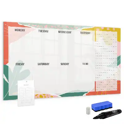 Quadro magnético para escrever planner semanal simples