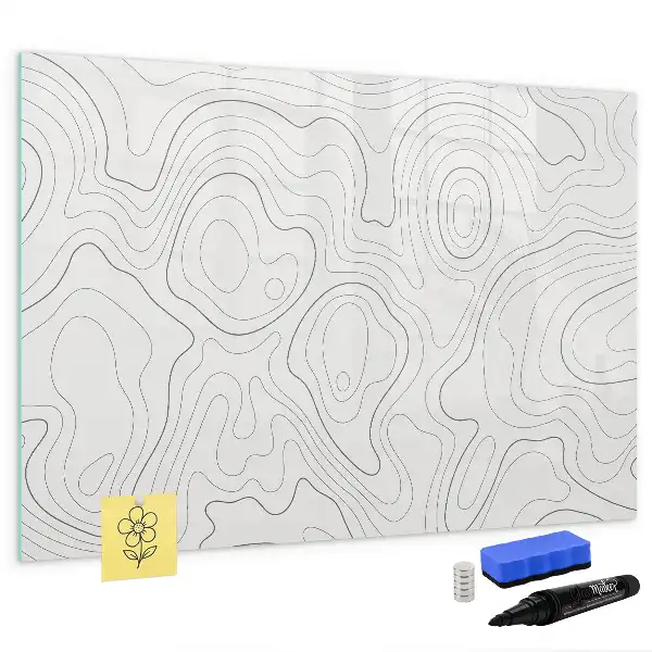 Quadro magnético para desenhar com estampa de abstração de pontos