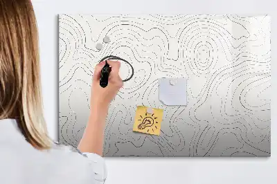 Quadro magnético para desenhar com estampa de abstração de pontos