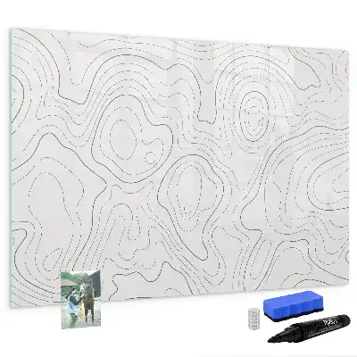 Quadro magnético para desenhar com estampa de abstração de pontos