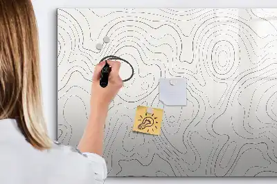 Quadro magnético para desenhar com estampa de abstração de pontos
