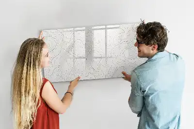 Quadro magnético para desenhar com estampa de abstração de pontos
