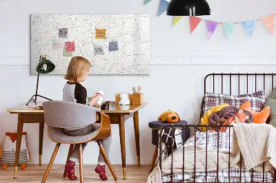Quadro magnético para desenhar com estampa de abstração de pontos