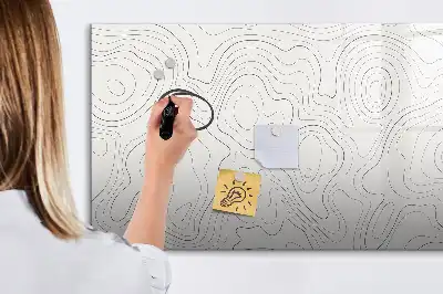Quadro magnético para desenhar com estampa de abstração de pontos