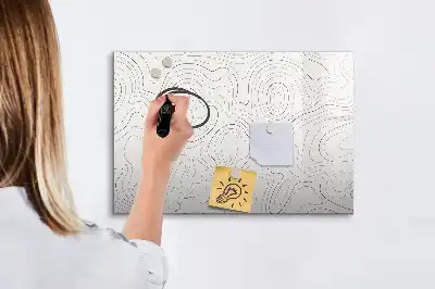 Quadro magnético para desenhar com estampa de abstração de pontos