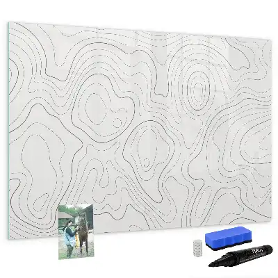 Quadro magnético para desenhar com estampa de abstração de pontos