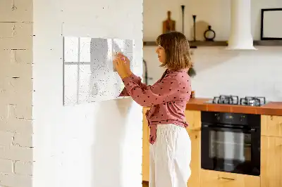 Quadro magnético para desenhar com estampa de abstração de pontos