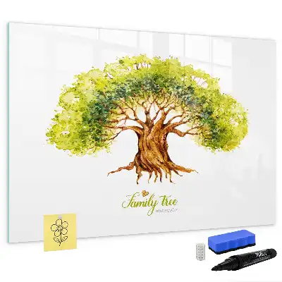 Quadro magnético para escrever tema árvore genealógica