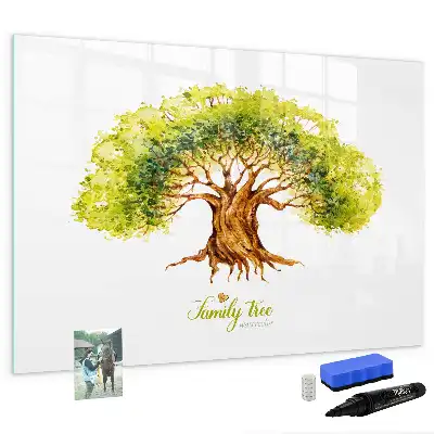 Quadro magnético para escrever tema árvore genealógica