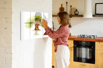 Quadro magnético para escrever tema árvore genealógica