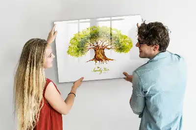 Quadro magnético para escrever tema árvore genealógica