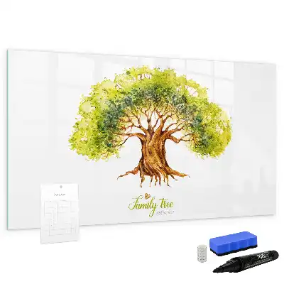 Quadro magnético para escrever tema árvore genealógica