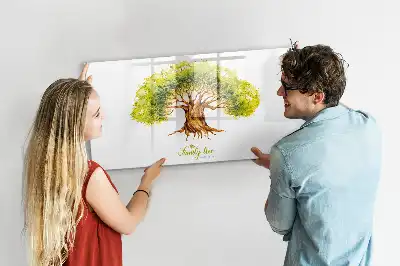 Quadro magnético para escrever tema árvore genealógica