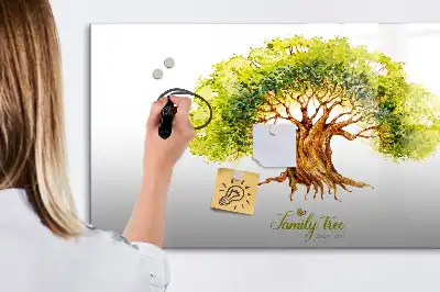Quadro magnético para escrever tema árvore genealógica