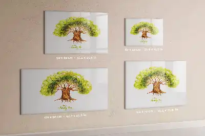 Quadro magnético para escrever tema árvore genealógica