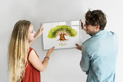 Quadro magnético para escrever tema árvore genealógica