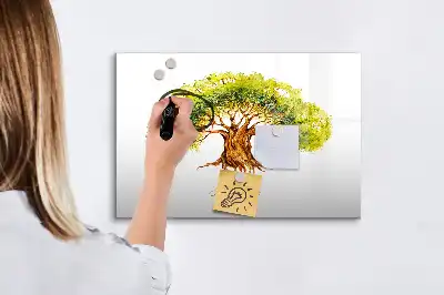 Quadro magnético para escrever tema árvore genealógica