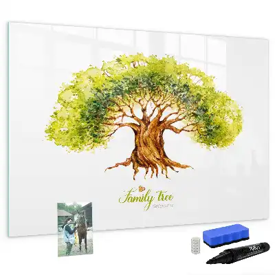 Quadro magnético para escrever tema árvore genealógica