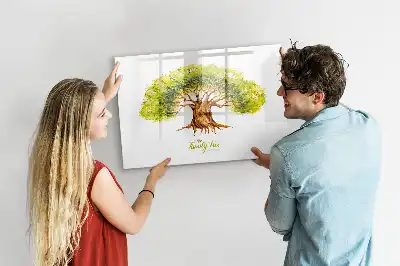 Quadro magnético para escrever tema árvore genealógica