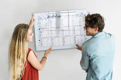 Quadro magnético para escrever cartão de aniversário