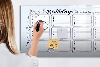 Quadro magnético para escrever cartão de aniversário
