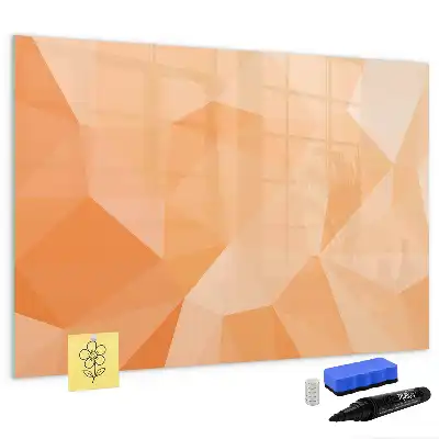 Quadro magnético para escrever estampa de abstração de triângulos
