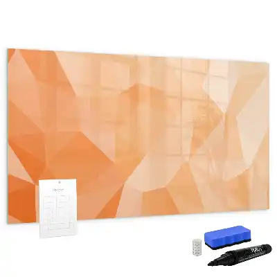 Quadro magnético para escrever estampa de abstração de triângulos