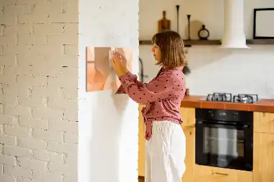 Quadro magnético para escrever estampa de abstração de triângulos