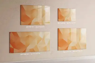 Quadro magnético para escrever estampa de abstração de triângulos