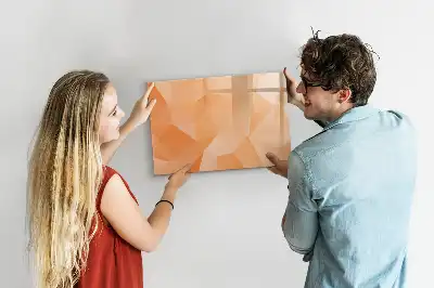 Quadro magnético para escrever estampa de abstração de triângulos