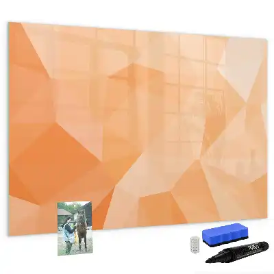 Quadro magnético para escrever estampa de abstração de triângulos