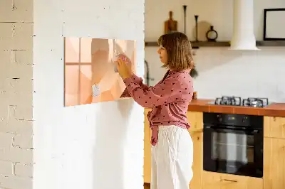 Quadro magnético para escrever estampa de abstração de triângulos