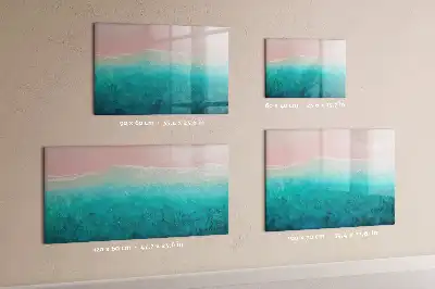 Quadro magnético para desenhar tema praia e mar