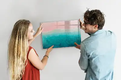 Quadro magnético para desenhar tema praia e mar