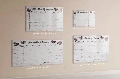 Quadro magnético para desenhar planner mensal elegante