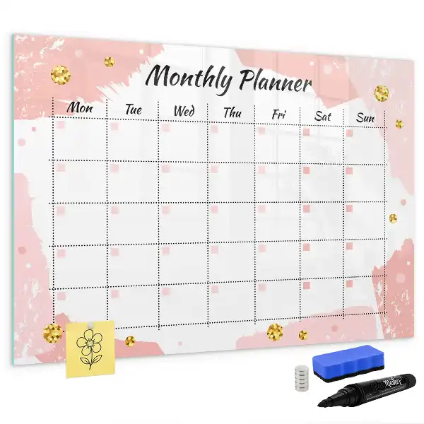 Planner mensal quadro magnético para escrever