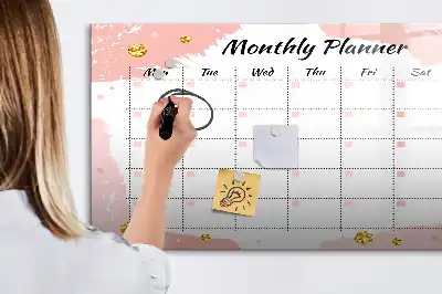 Planner mensal quadro magnético para escrever
