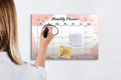 Planner mensal quadro magnético para escrever